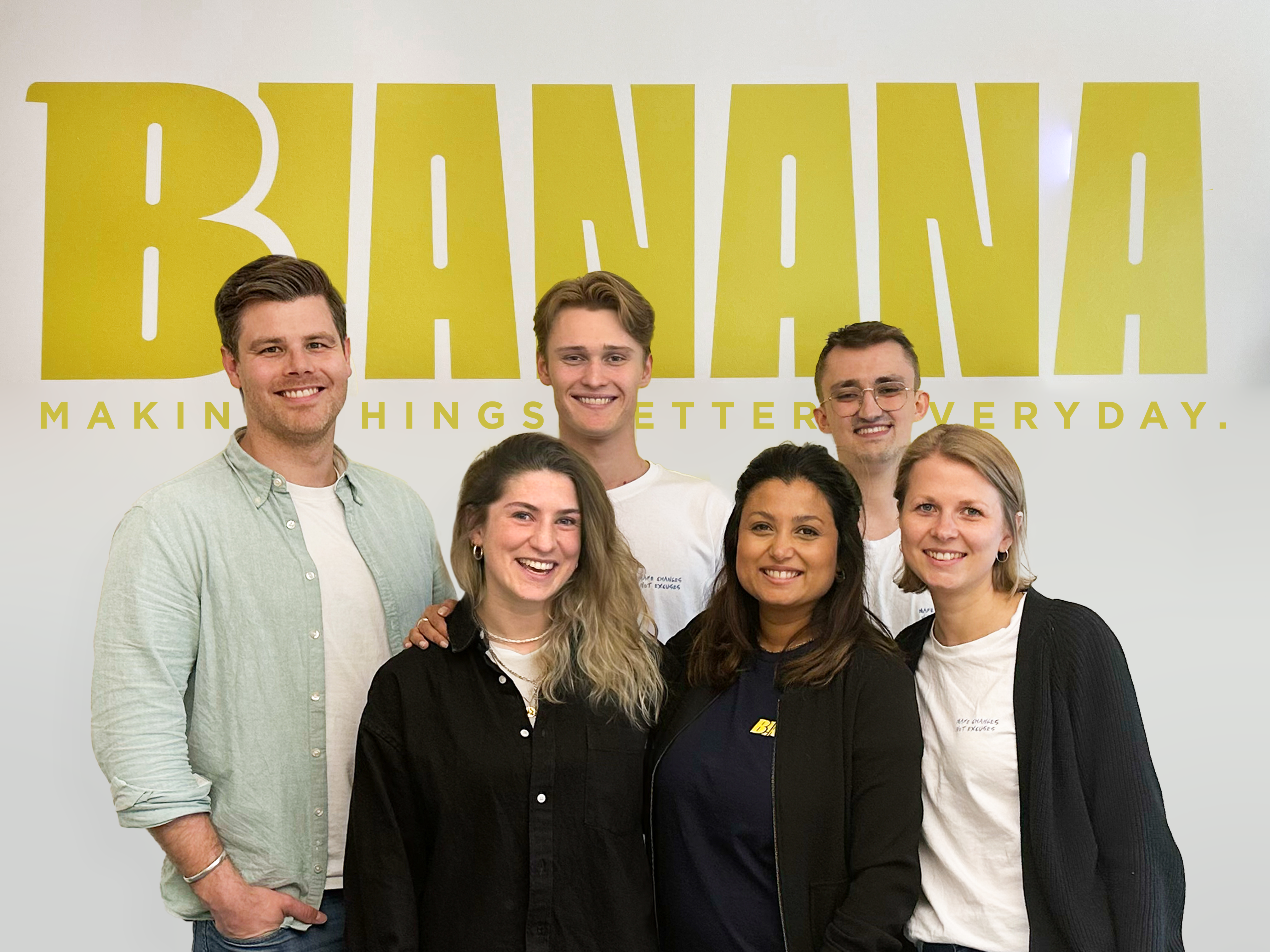 Banana Team 2023, von links nach rechts Fabian,Kaja, Jacob, Himashiya, Johannes und Ilona